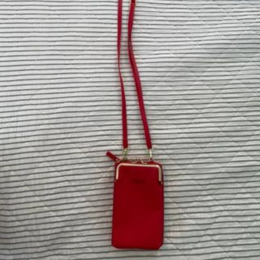 Red crossbody purse